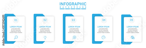Elegant arrow timeline infographic template, 5-step business workflow chart for corporate reports and presentations.