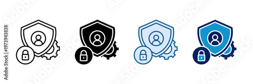 Account Protection Icon Set Multiple Style Collection