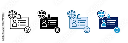 Identity Protection Icon Set Multiple Style Collection