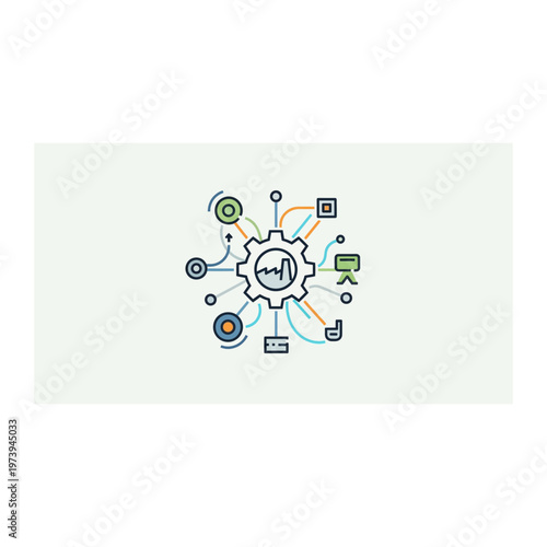 Digital workflow management system icon
