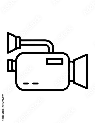 Camera outline icon recording equipment symbol video camera lens camera roll motion picture broadcast camera digital camera antique camera old camera simple icon