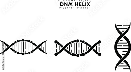 DNA helix vector illustration, molecular biology design, genetic science concept, biotechnology innovation, genome research structure, medical and scientific education graphic