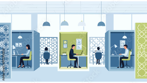 Modern Coworking Space Office Pods for Remote Work and Collaboration