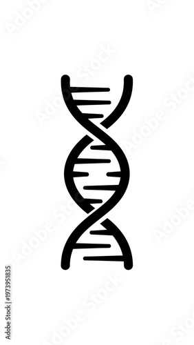 DNA Double Helix Structure Icon.