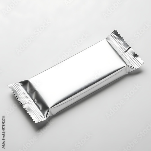 A single wrapped chocolate bar resting on a plain background