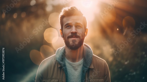 Basking in the warm embrace of a golden sunset, a moment of pure serenity and hope.