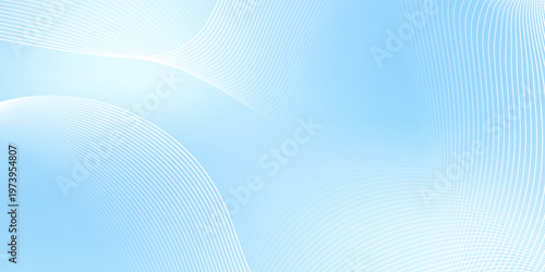 Abstract white wavy glowing lines on a blue background. Futuristic digital high-technology pattern. Health Care concept. Vector