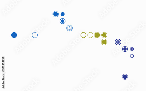Turks and Caicos Islands, shape of the country build of colored cells. Digital style map of the Turks and Caicos Islands on white background. Large size circle blocks. Trending vector illustration.
