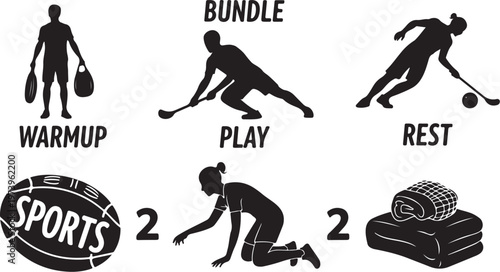 Sports Icons Bundle for Fitness and Wellness Programs