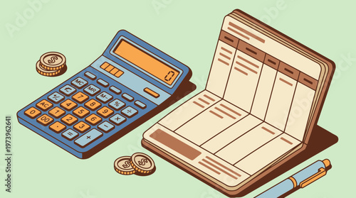 Isometric Calculator and Financial Ledger