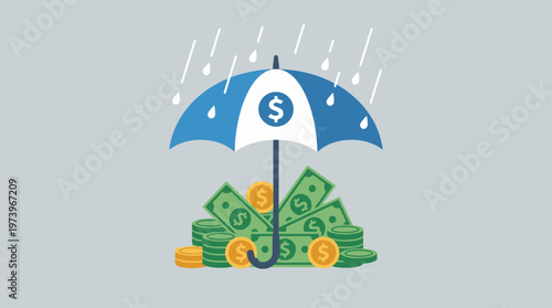 Tax Shelter Umbrella Protecting Money