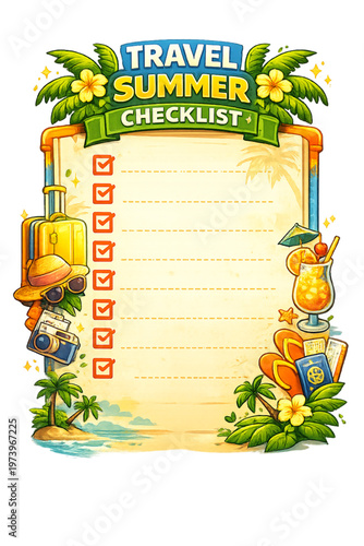travel summer checklist, summer travel checklist, travel checklist template, packing checklist, vacation checklist, summer vacation planner, travel planner, trip checklist, packing list template, holi