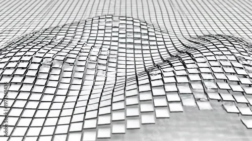 Wire mesh grid pattern closeup.