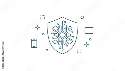 Digital Security Shield with Integrated Circuitry and Data Protection.