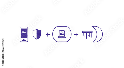 Secure Mobile Device and Data Protection Concept Illustration.