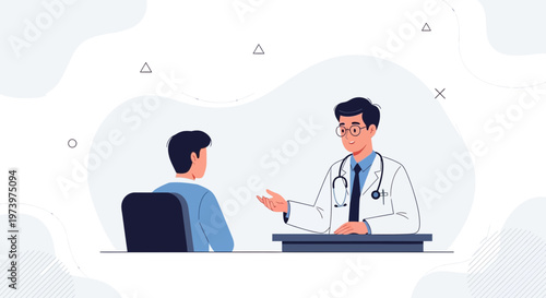 Doctor consulting patient, medical consultation, healthcare, doctor's office, patient care