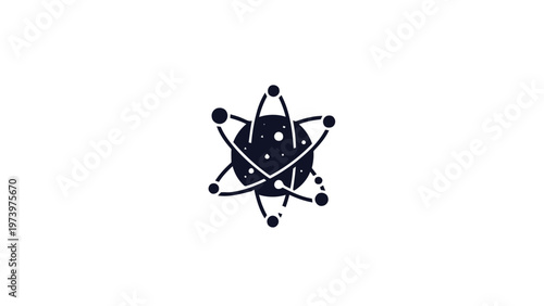 Abstract Starry Celestial Body with Connected Dots and Lines.