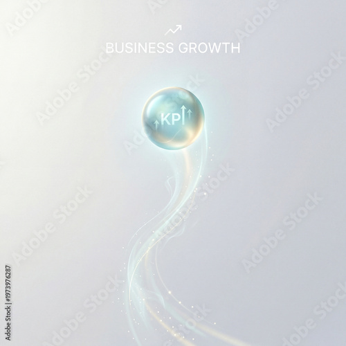 Upward Floating Sphere Minimal KPI Growth Concept with Space