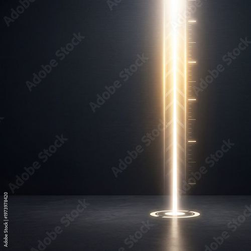 Rising Light Column Minimal KPI Growth Energy Concept