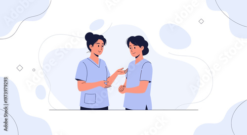 Nurse comforting patient, medical consultation, healthcare support, doctor and woman