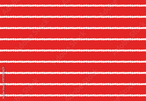 赤地に白の小さなドットが横並びのストライプ背景・インパクトある赤白ボーダーパターン