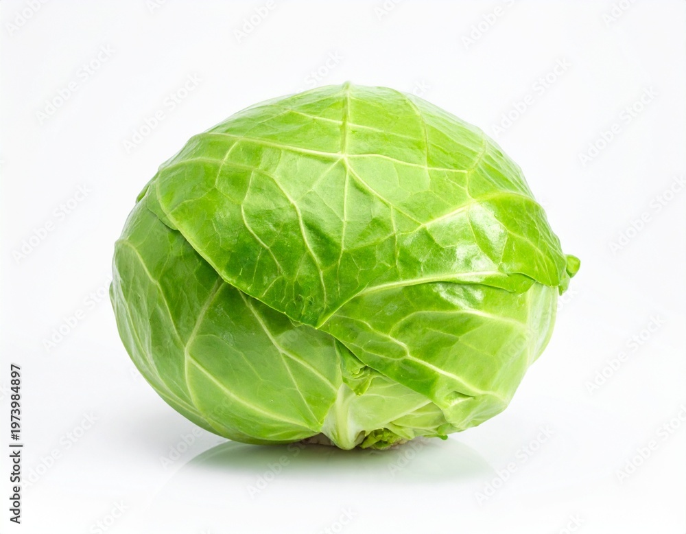 Fototapeta premium Organic Cabbage Vegetable Isolated on White Background
