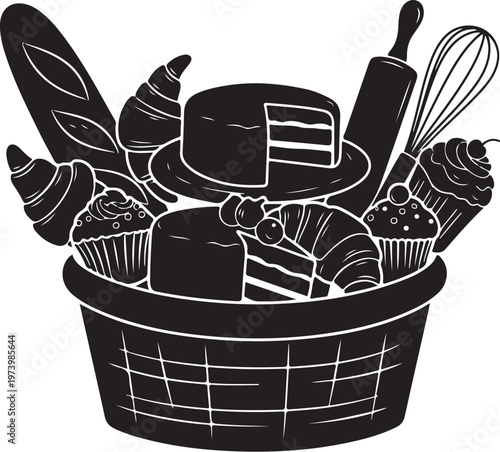 Bakery Basket with Assorted Sweet and Savory Treats