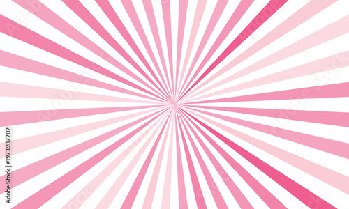 Pink and white sunburst background vector design. comic background with retro rays. sunburst pattern background.