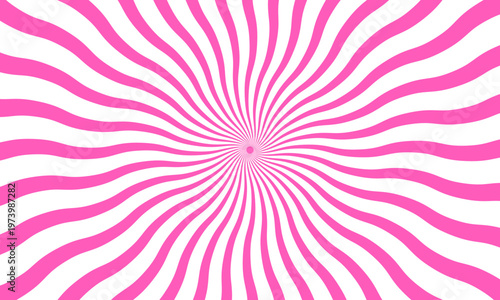 Pink and white sunburst background vector design. comic background with retro rays. sunburst pattern background.