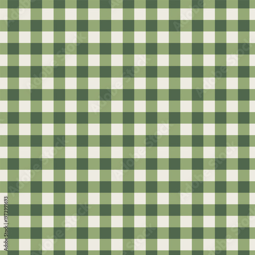 Dark forest green gingham seamless pattern background