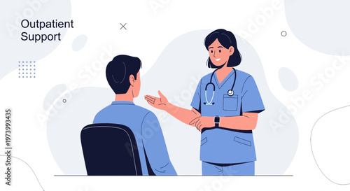 Nurse Consults Patient for Outpatient Support in Medical Office