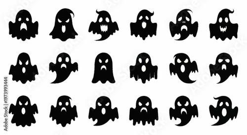 Collection of various ghost characters.