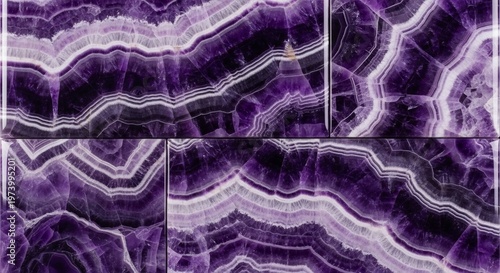 Abstract Purple Amethyst Stone Slices Texture Background.
