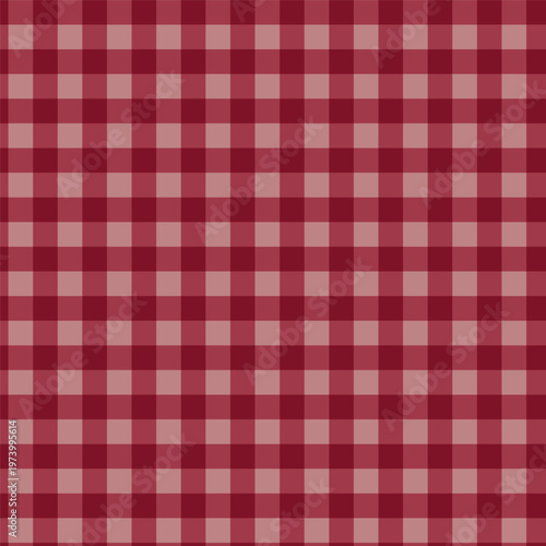 Deep Burgundy Red Gingham Pattern Classic Checkered Fabric Background