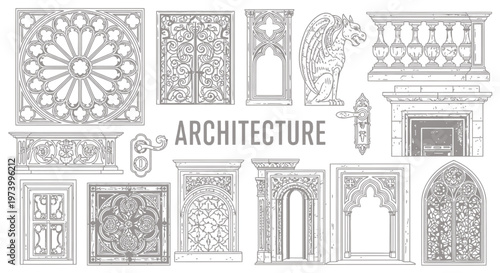 Architectural elements and designs collection.