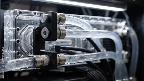Transparent cooling manifold inside advanced compute rack