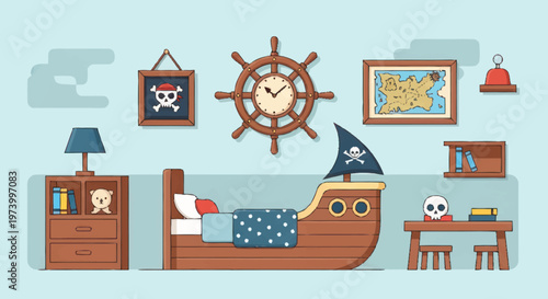 Pirate Ship Kids Bedroom Furniture.