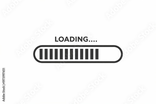 A simple loading animation with a progress bar and text indicator