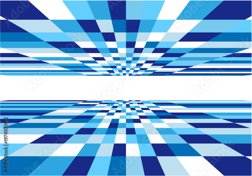 青色のモザイクの空間