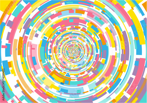 カラフルでおしゃれなデジタルなトンネル
