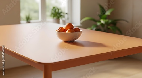 Tranquil still life of apricots on a table, illuminated by sunlight