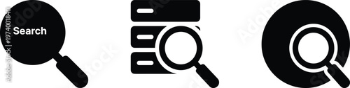 Magnifying glass icon for search and information exploration