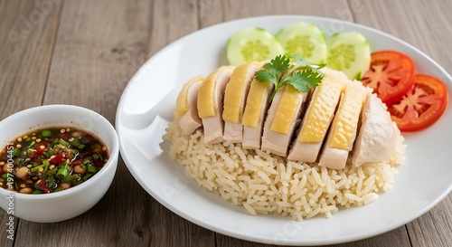 Hainanese Chicken Rice - A Delicious and Popular Southeast Asian Dish.