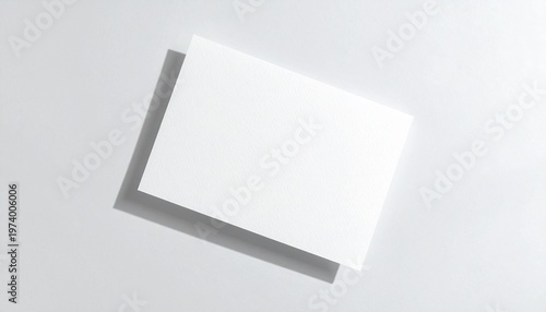 Clean and Minimalist White Card on a Light Gray Background with Subtle Shadow