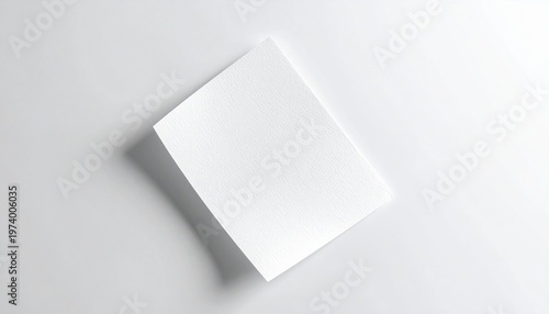 Blank square brochure or booklet with shadow on a plain white background, for design mockup and creative projects