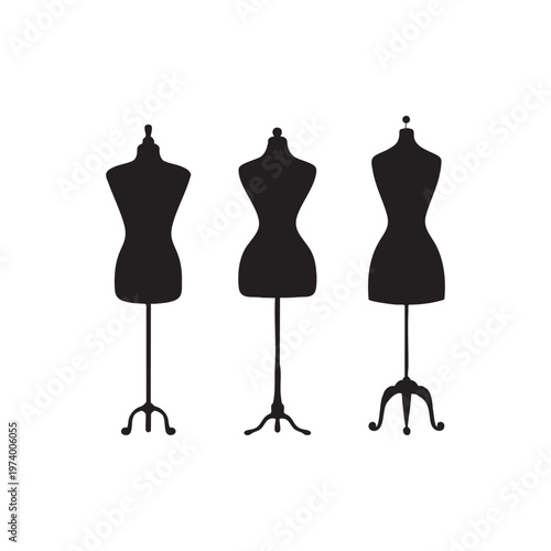 Mannequin Silhouette Icon Vector Illustration