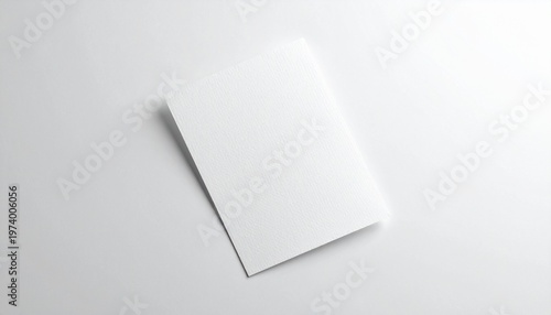 Blank white brochure or booklet mockup positioned on a clean, minimalist white background, ideal for design presentations and branding showcases