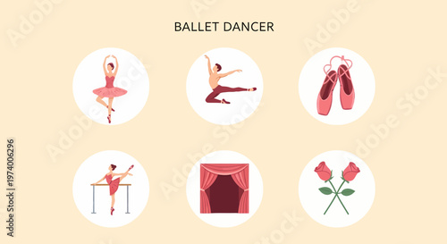 Ballet Dancer in Pink Tutu Posing 1.