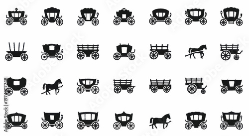 Horse Drawn Carriage Transport Vehicles.