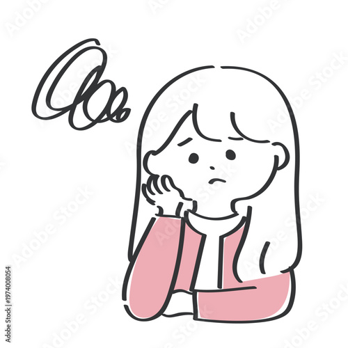 不満を抱える女性｜シンプルで使いやすい挿絵イラスト